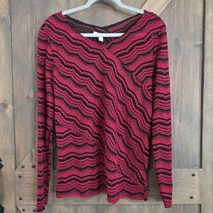 Dana Buchman Long Sleeve Knitted Blouse- Size XL